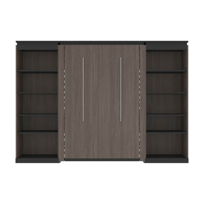 Modubox Murphy Wall Bed Orion 118"W Full Murphy Wall Bed and 2 Shelving Units - Available in 2 Colours