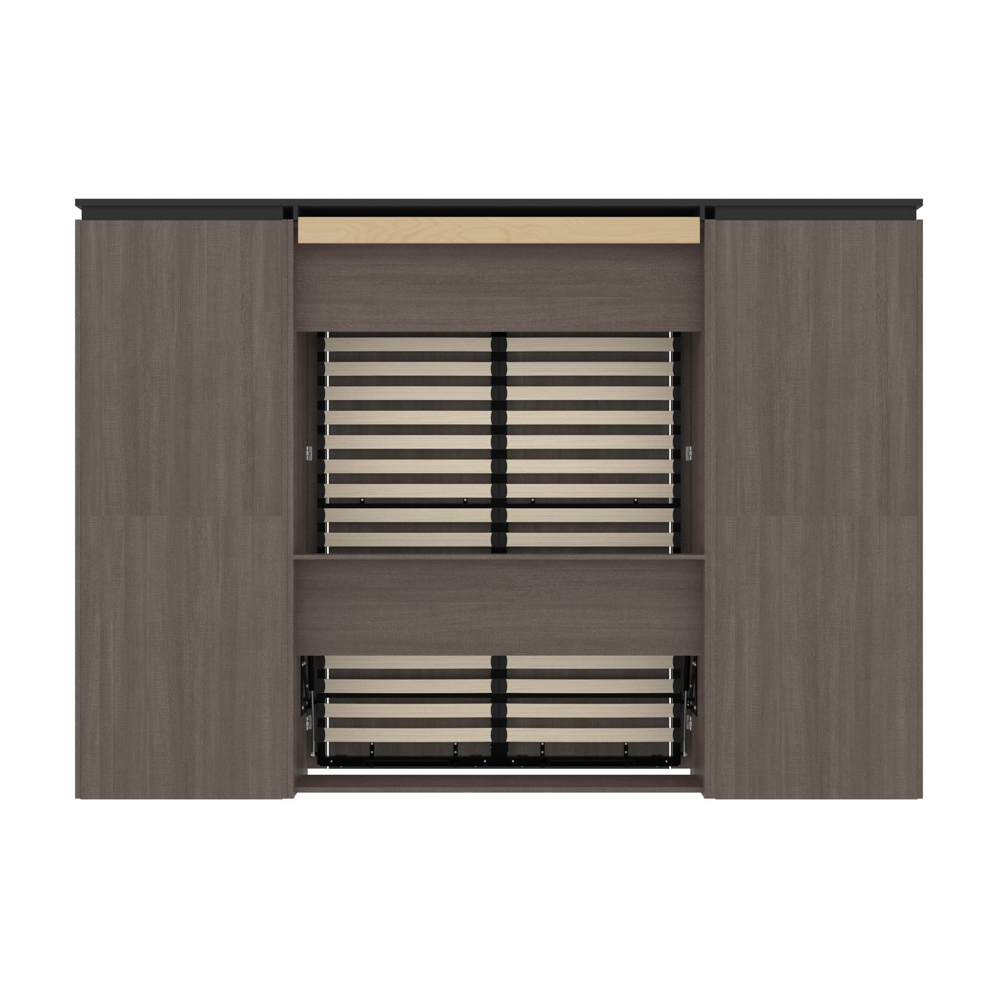 Modubox Murphy Wall Bed Orion 118"W Full Murphy Wall Bed and 2 Shelving Units - Available in 2 Colours