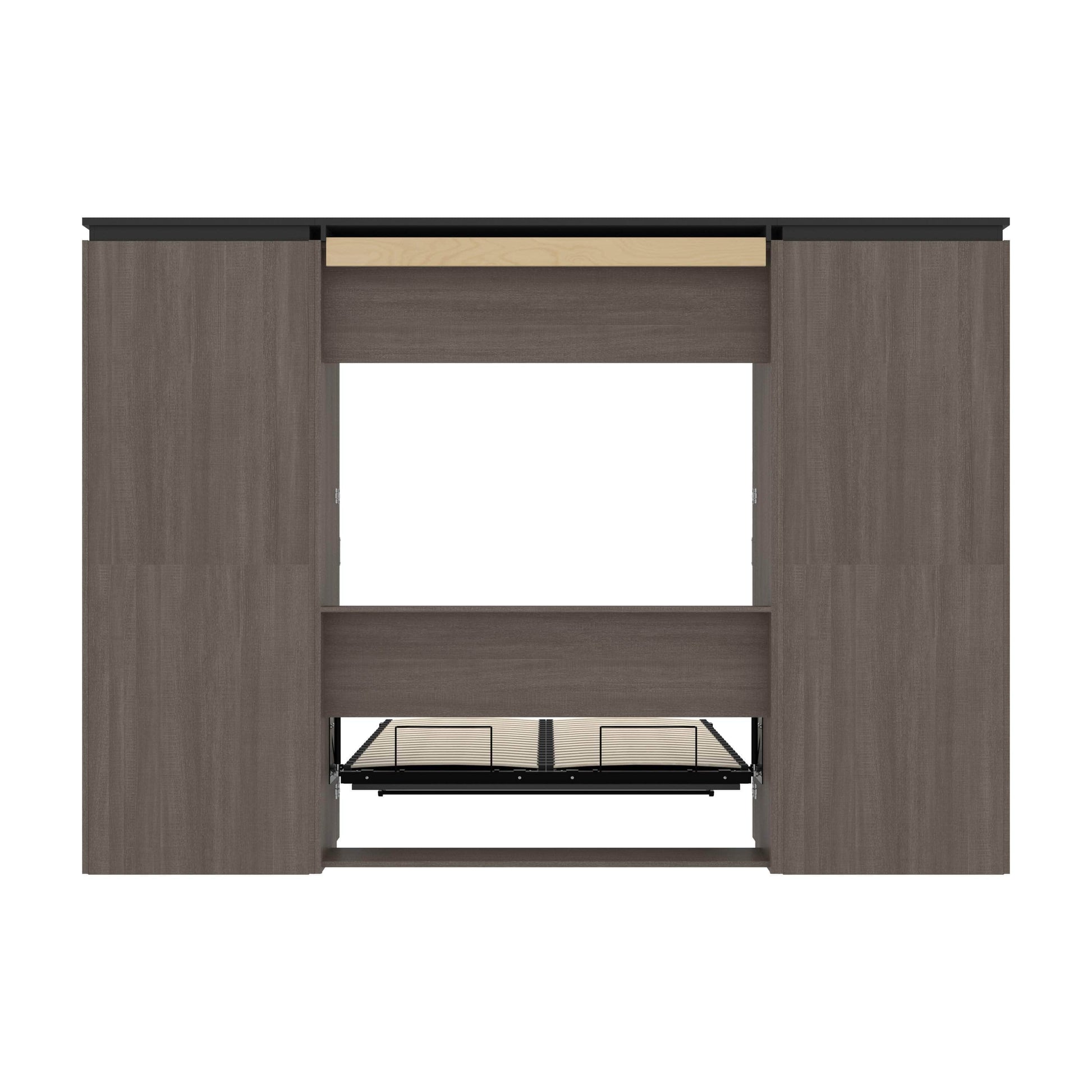 Modubox Murphy Wall Bed Orion 118"W Full Murphy Wall Bed and 2 Shelving Units - Available in 2 Colours