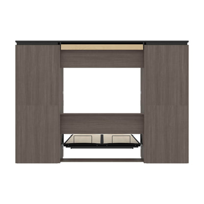 Modubox Murphy Wall Bed Orion 118"W Full Murphy Wall Bed and 2 Shelving Units - Available in 2 Colours