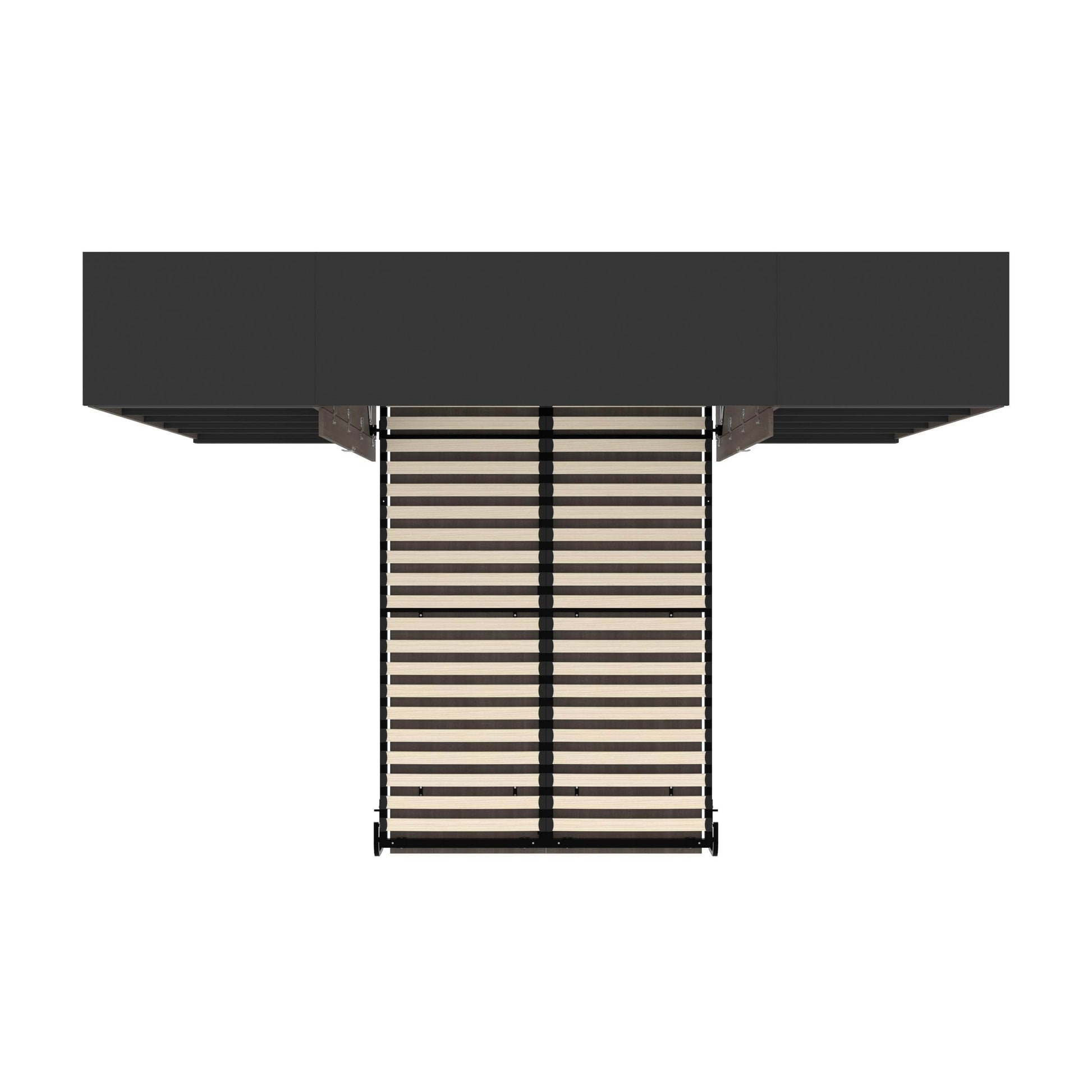 Modubox Murphy Wall Bed Orion 118"W Full Murphy Wall Bed and 2 Shelving Units - Available in 2 Colours
