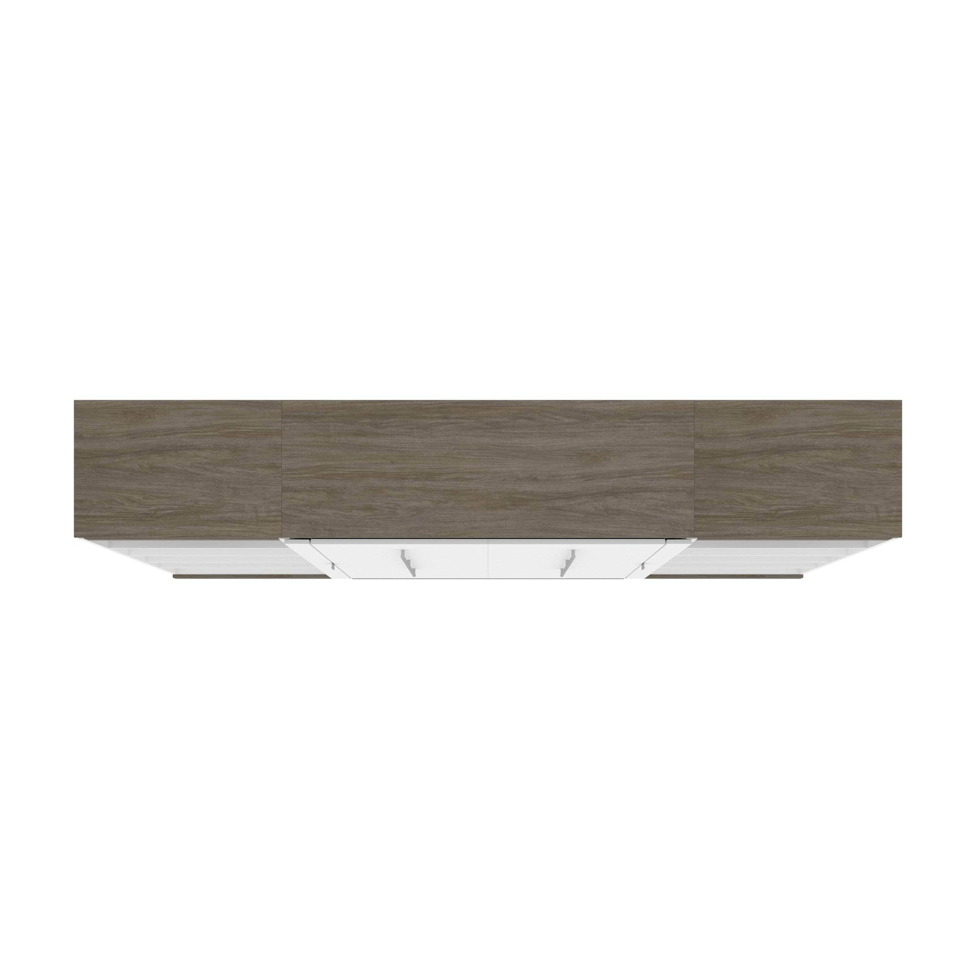 Modubox Murphy Wall Bed Orion 118"W Full Murphy Wall Bed and 2 Shelving Units - Available in 2 Colours