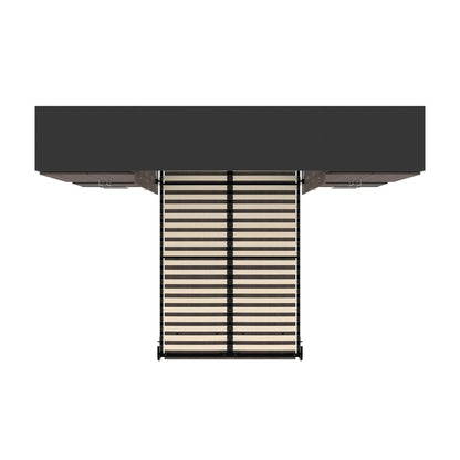 Modubox Murphy Wall Bed Orion 118"W Full Murphy Wall Bed with 2 Storage Cabinets and Pull-Out Shelves - Available in 2 Colours
