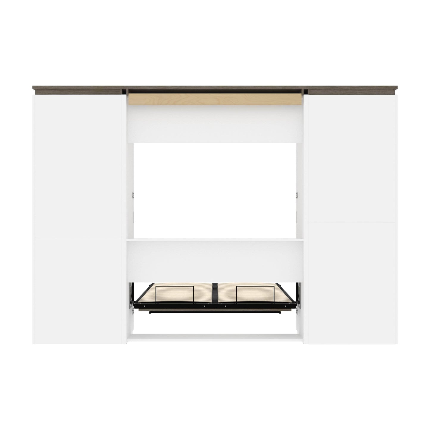 Modubox Murphy Wall Bed Orion 118"W Full Murphy Wall Bed with Multifunctional Storage and Drawers - Available in 2 Colours