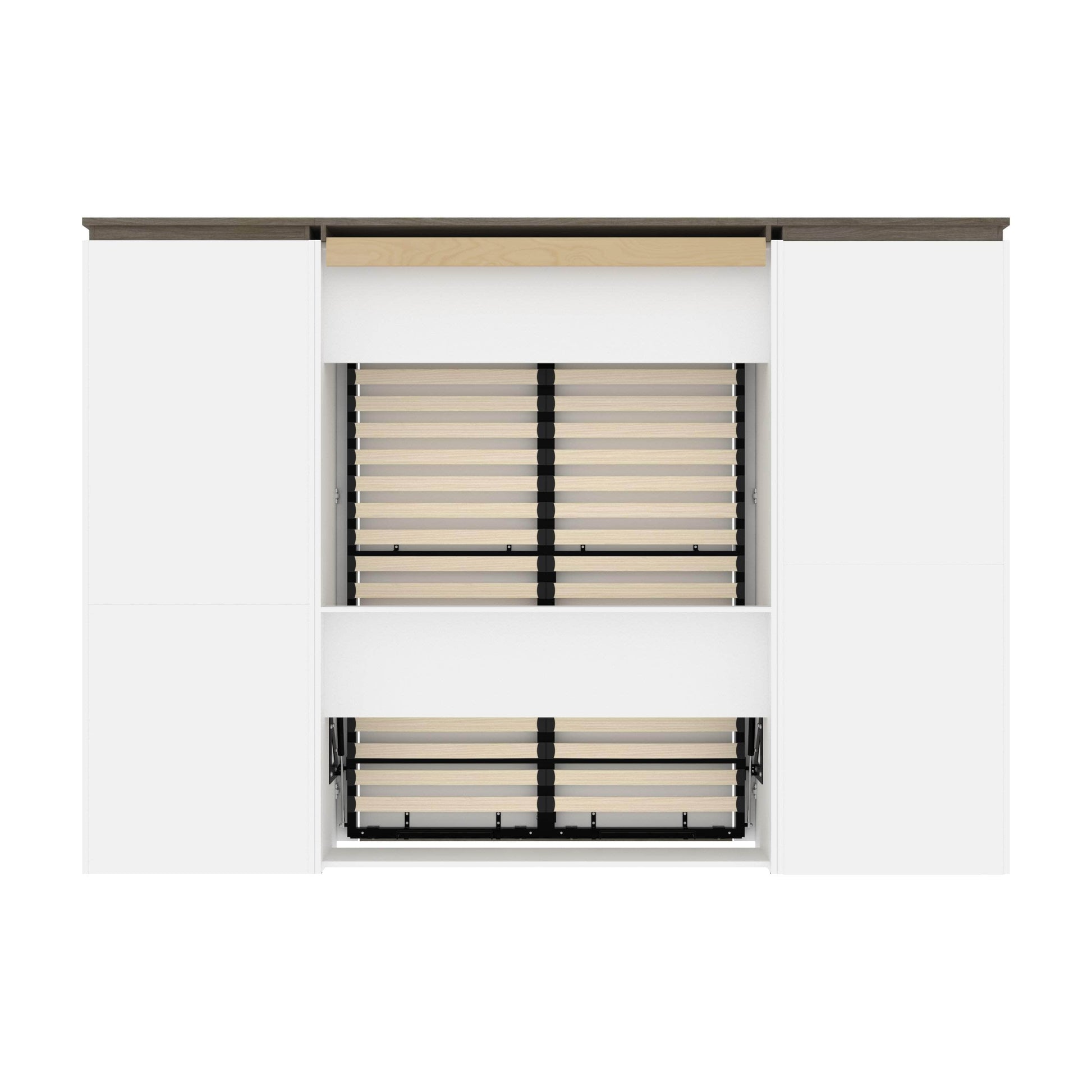 Modubox Murphy Wall Bed Orion 118"W Full Murphy Wall Bed with Multifunctional Storage - Available in 2 Colours