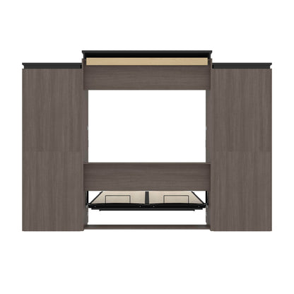 Modubox Murphy Wall Bed Orion 124"W Queen Murphy Wall Bed with 2 Shelving Units - Available in 2 Colours
