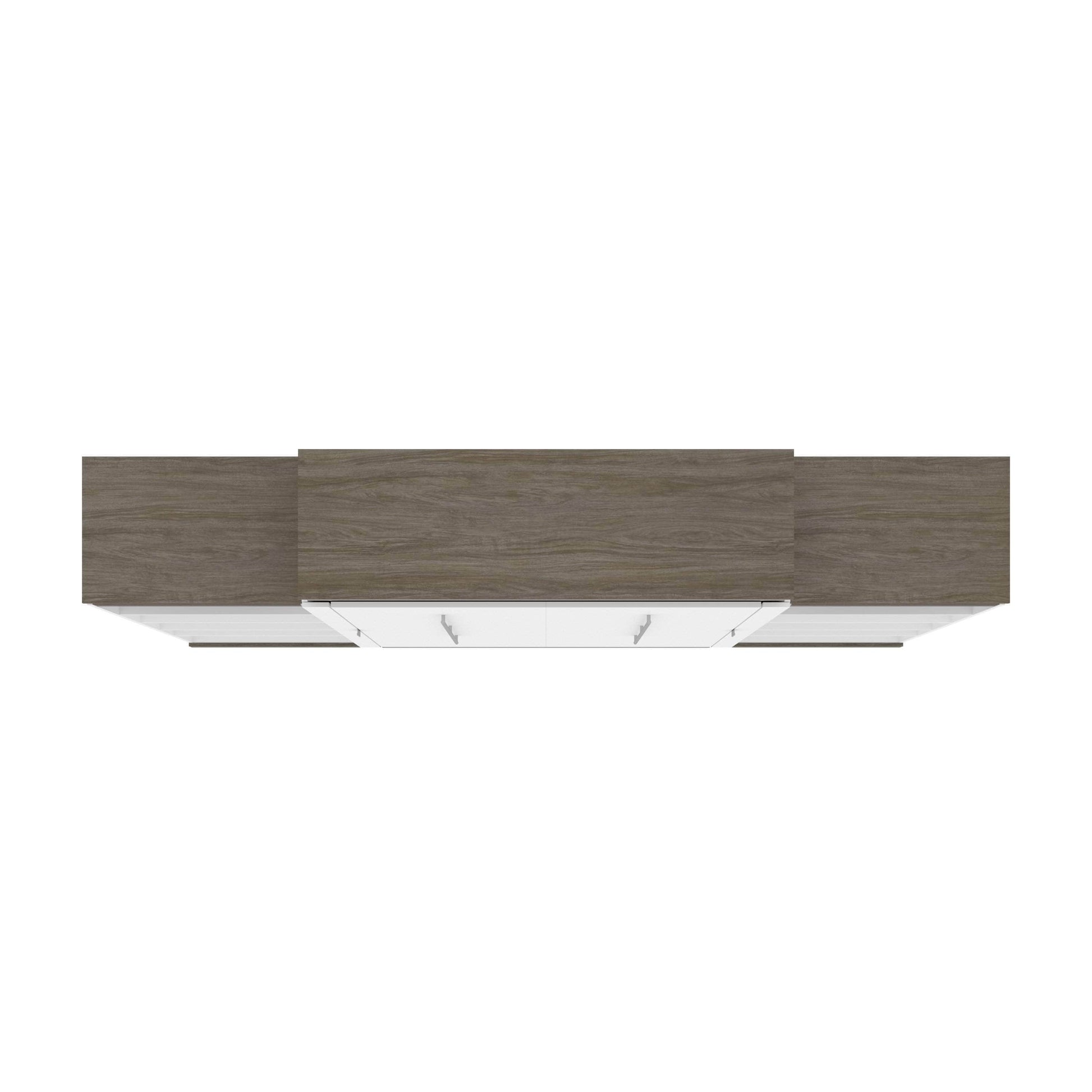 Modubox Murphy Wall Bed Orion 124"W Queen Murphy Wall Bed with 2 Shelving Units - Available in 2 Colours