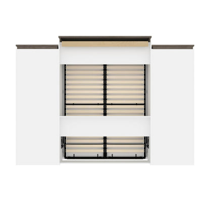 Modubox Murphy Wall Bed Orion 124"W Queen Murphy Wall Bed with Multifunctional Storage and Drawers - Available in 2 Colours