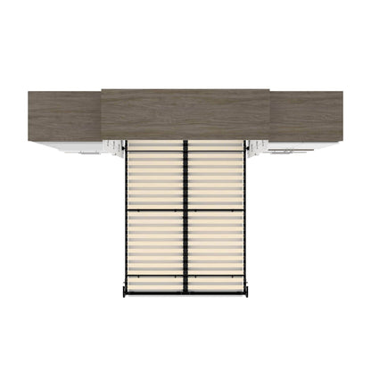 Modubox Murphy Wall Bed Orion 124"W Queen Murphy Wall Bed with Multifunctional Storage and Drawers - Available in 2 Colours