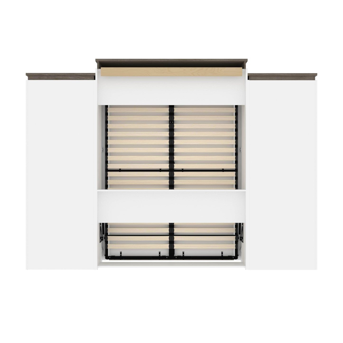 Modubox Murphy Wall Bed Orion 124"W Queen Murphy Wall Bed with Multifunctional Storage - Available in 2 Colours
