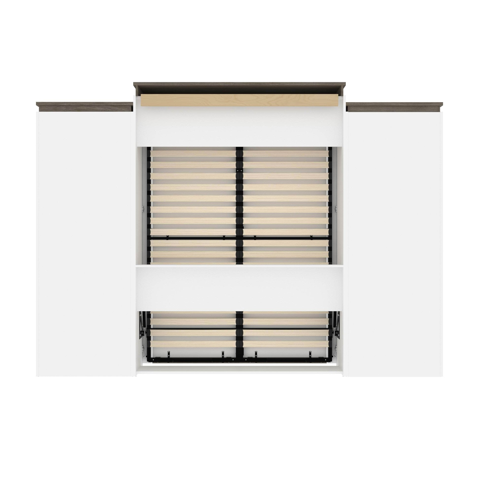 Modubox Murphy Wall Bed Orion 124"W Queen Murphy Wall Bed with Multifunctional Storage - Available in 2 Colours