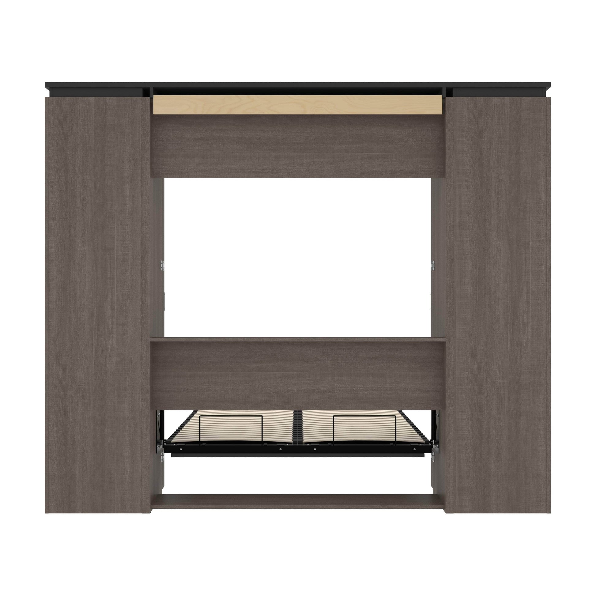 Modubox Murphy Wall Bed Orion 98"W Full Murphy Wall Bed with Narrow Storage Solutions - Available in 2 Colours