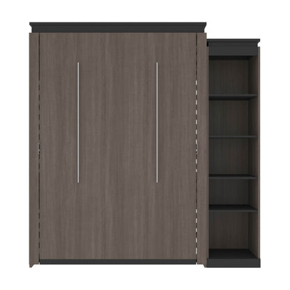 Modubox Murphy Wall Bed Orion Queen Murphy Wall Bed with Narrow Shelving Unit - Available in 2 Colours