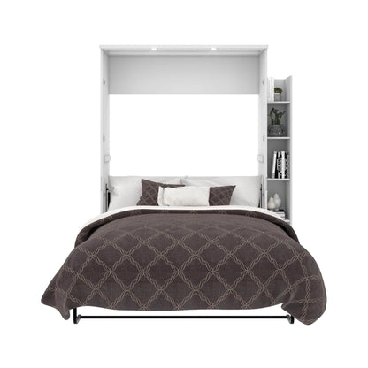 Modubox Murphy Wall Bed White Lumina Full Murphy Wall Bed and 1 Storage Unit (69”) - White