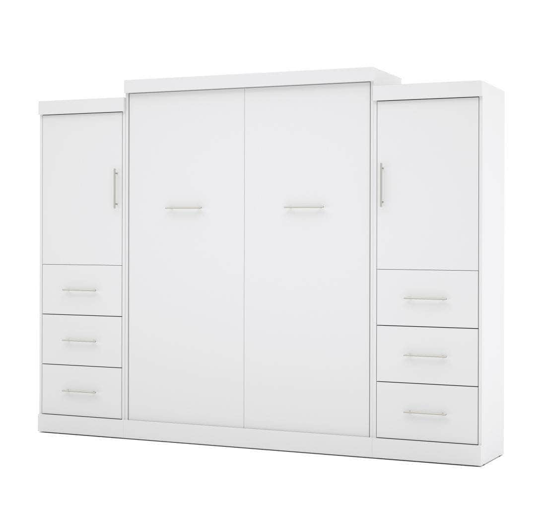 Modubox Nebula 115" Set including a Queen Wall Murphy Bed and Two Storage Units with Drawers, image 8