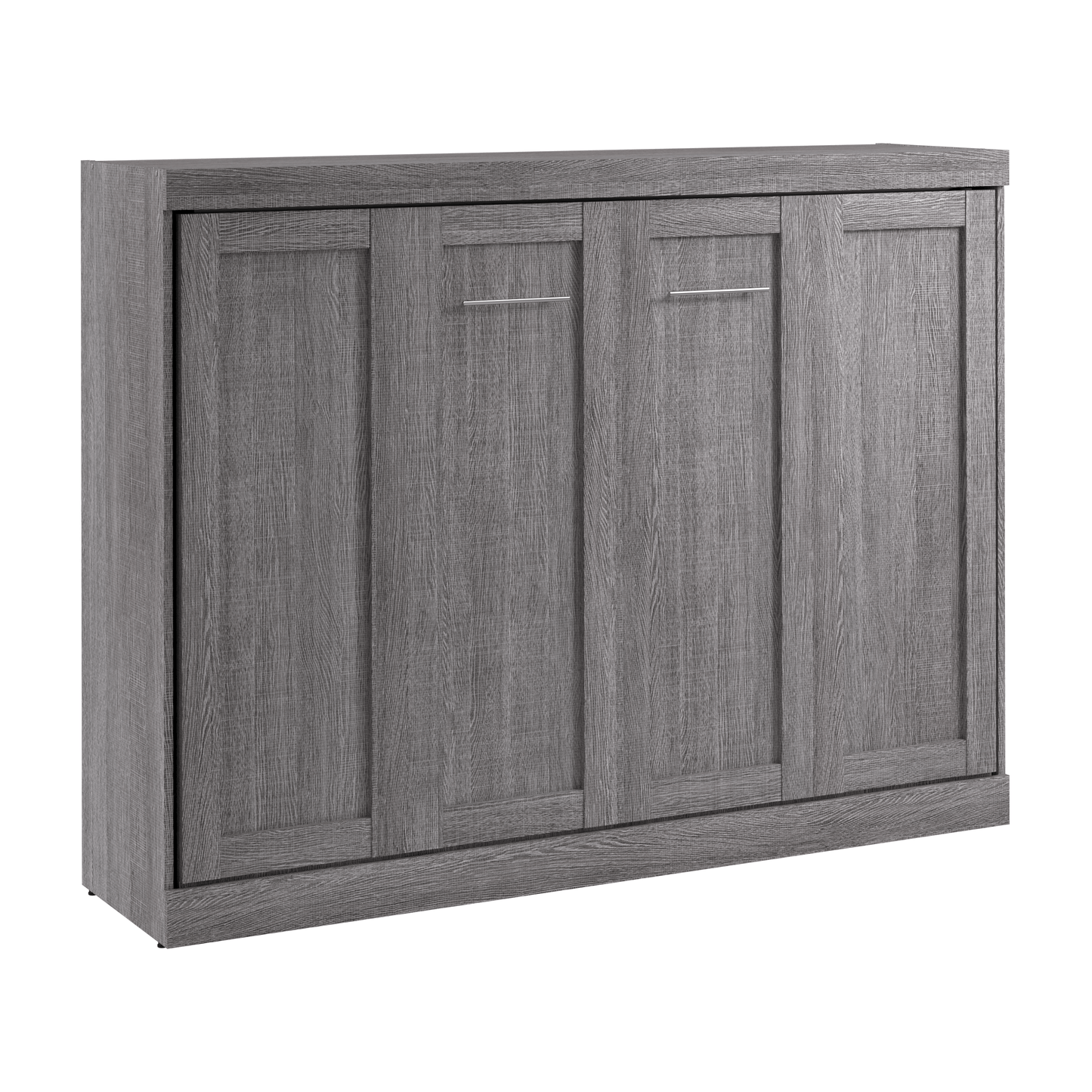 Pending - Modubox Bark Grey Pur 80"W Full Horizontal Murphy Bed - Available in 2 Colours