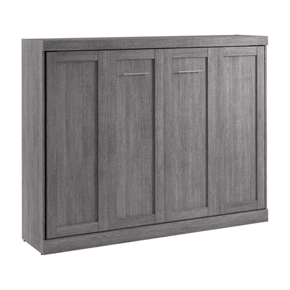 Pending - Modubox Bark Grey Pur 85"W Queen Horizontal Murphy Bed - Available in 2 Colours