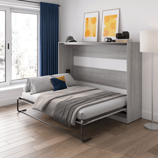 Pending - Modubox Claremont 80"W Full Horizontal Murphy Bed - Available in 2 Colours