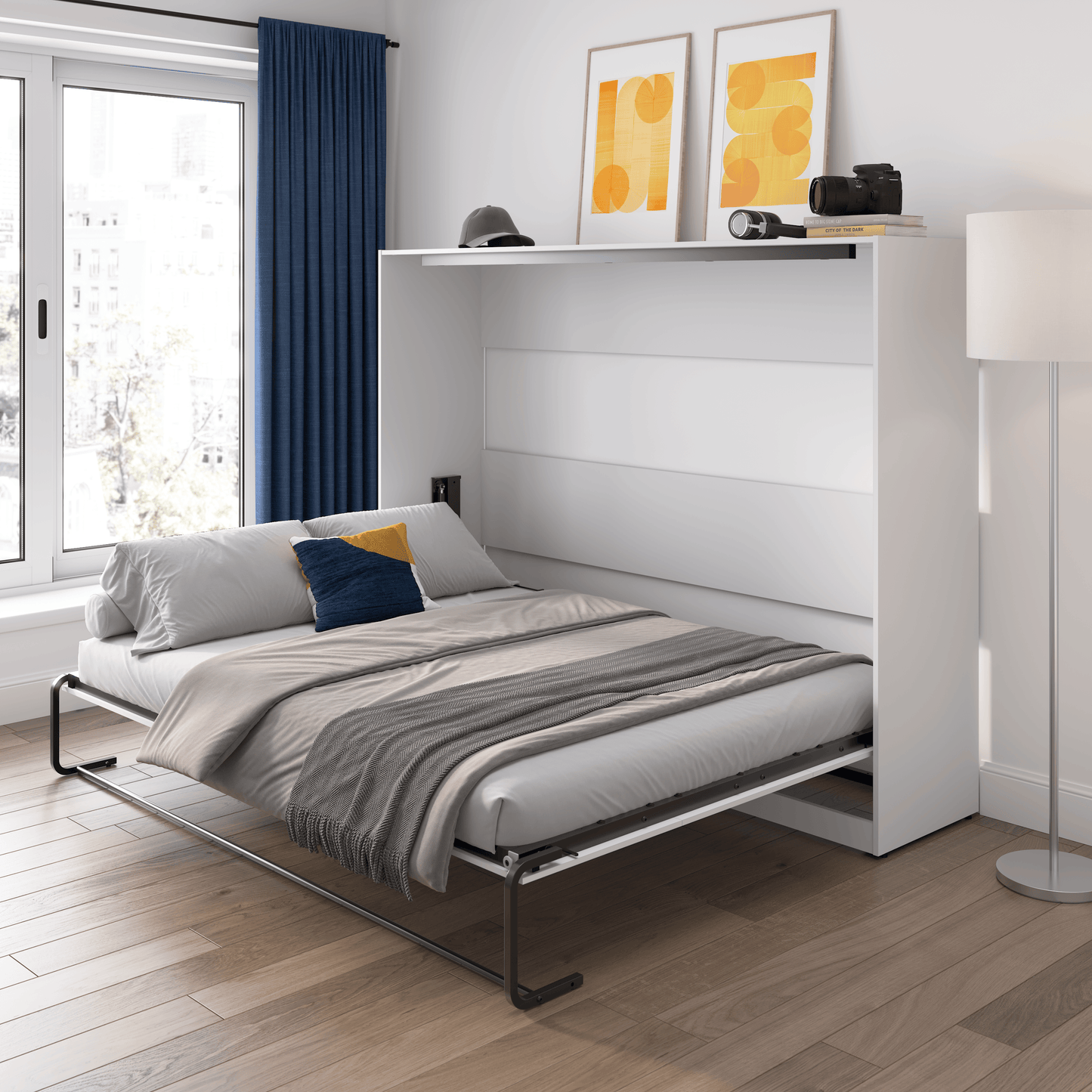 Pending - Modubox Claremont 85"W Queen Horizontal Murphy Bed - Available in 2 Colours