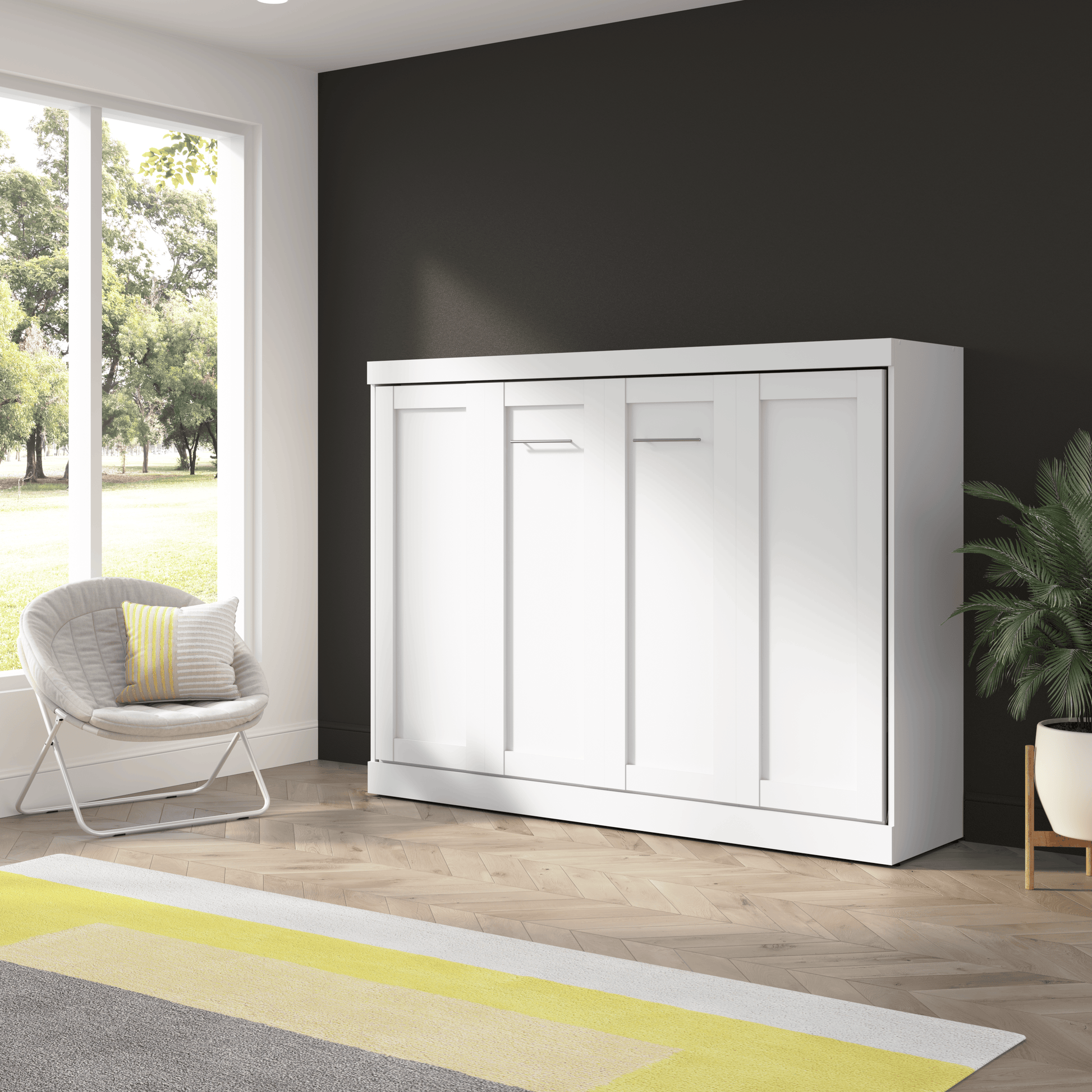 Pending - Modubox Pur 80"W Full Horizontal Murphy Bed - Available in 2 Colours
