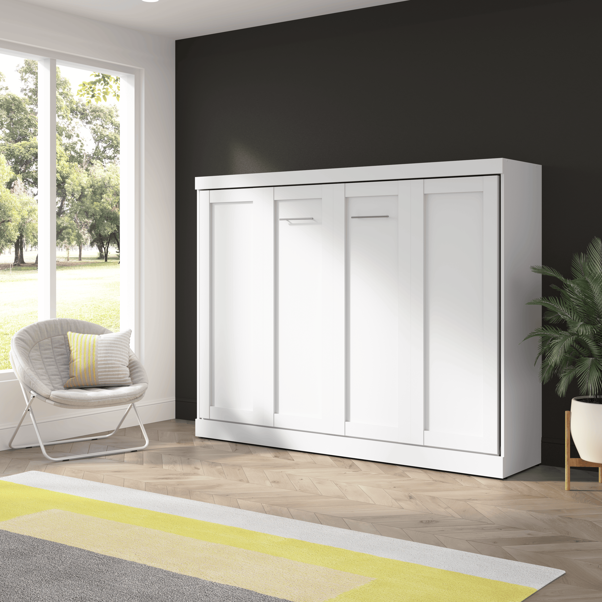 Pending - Modubox Pur 85"W Queen Horizontal Murphy Bed - Available in 2 Colours