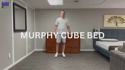 Night and Day Murphy Cube Cabinet Bed with Queen Size Gel Memory Foam Mattress - Available in 6 Colours