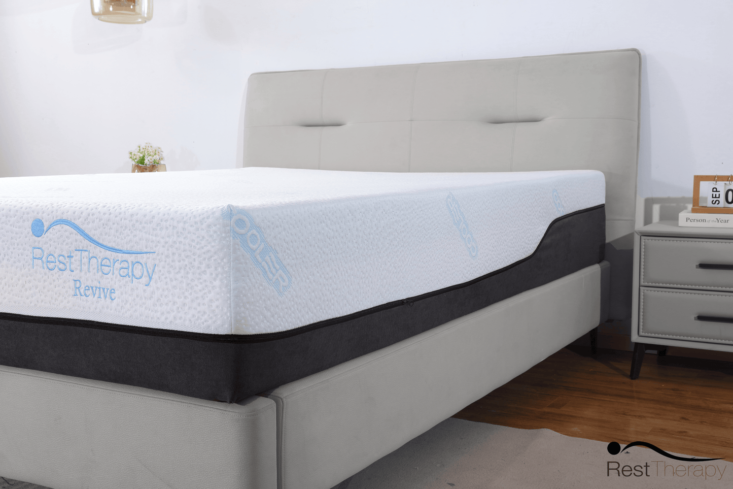 Rest Therapy Mattress 12 Inch Revive Ice Silk Cool Gel Memory Foam Mattress - Available in 4 Sizes
