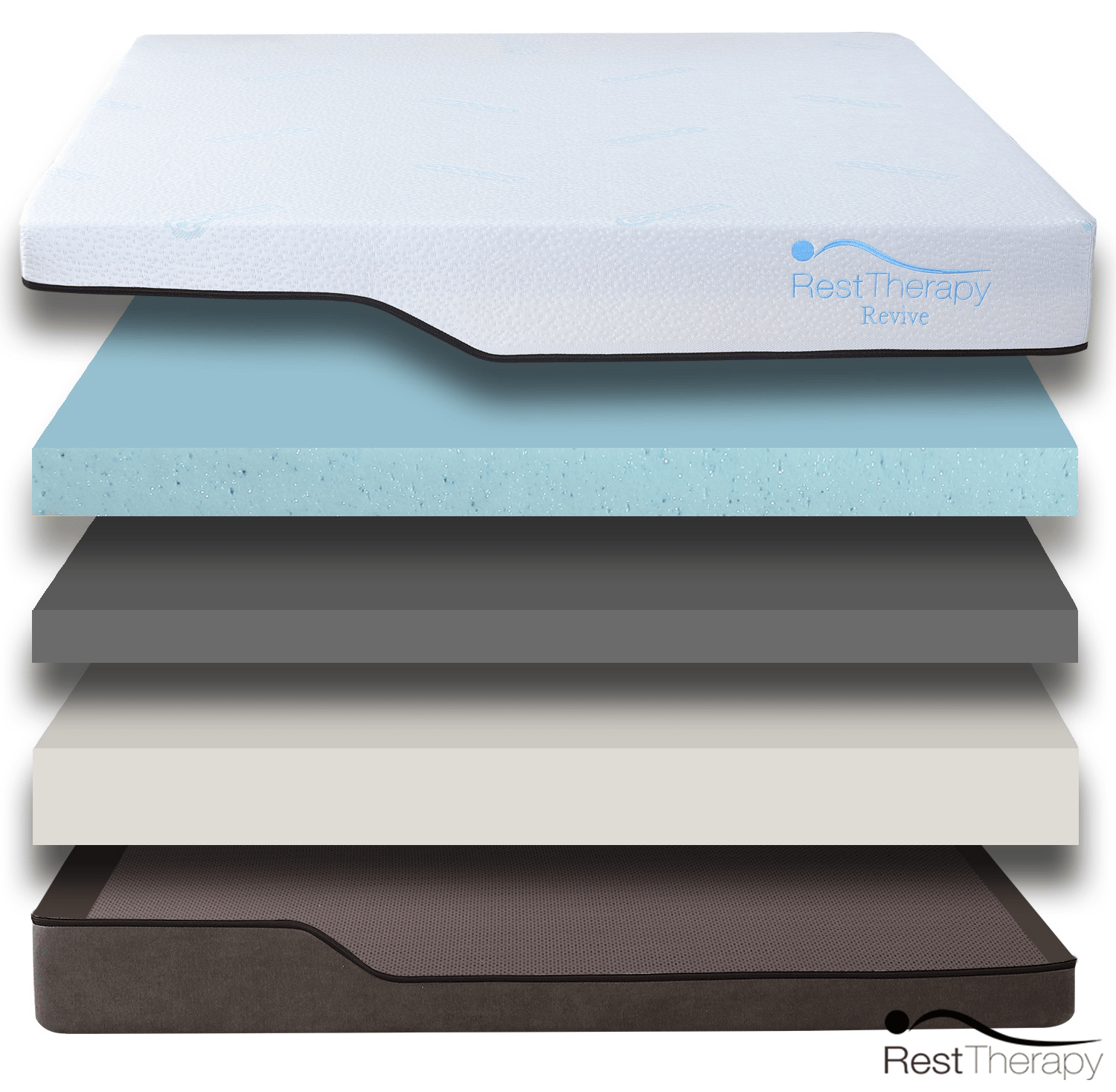 Rest Therapy Mattress 12 Inch Revive Ice Silk Cool Gel Memory Foam Mattress - Available in 4 Sizes