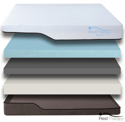 Rest Therapy Mattress 12 Inch Revive Ice Silk Cool Gel Memory Foam Mattress - Available in 4 Sizes