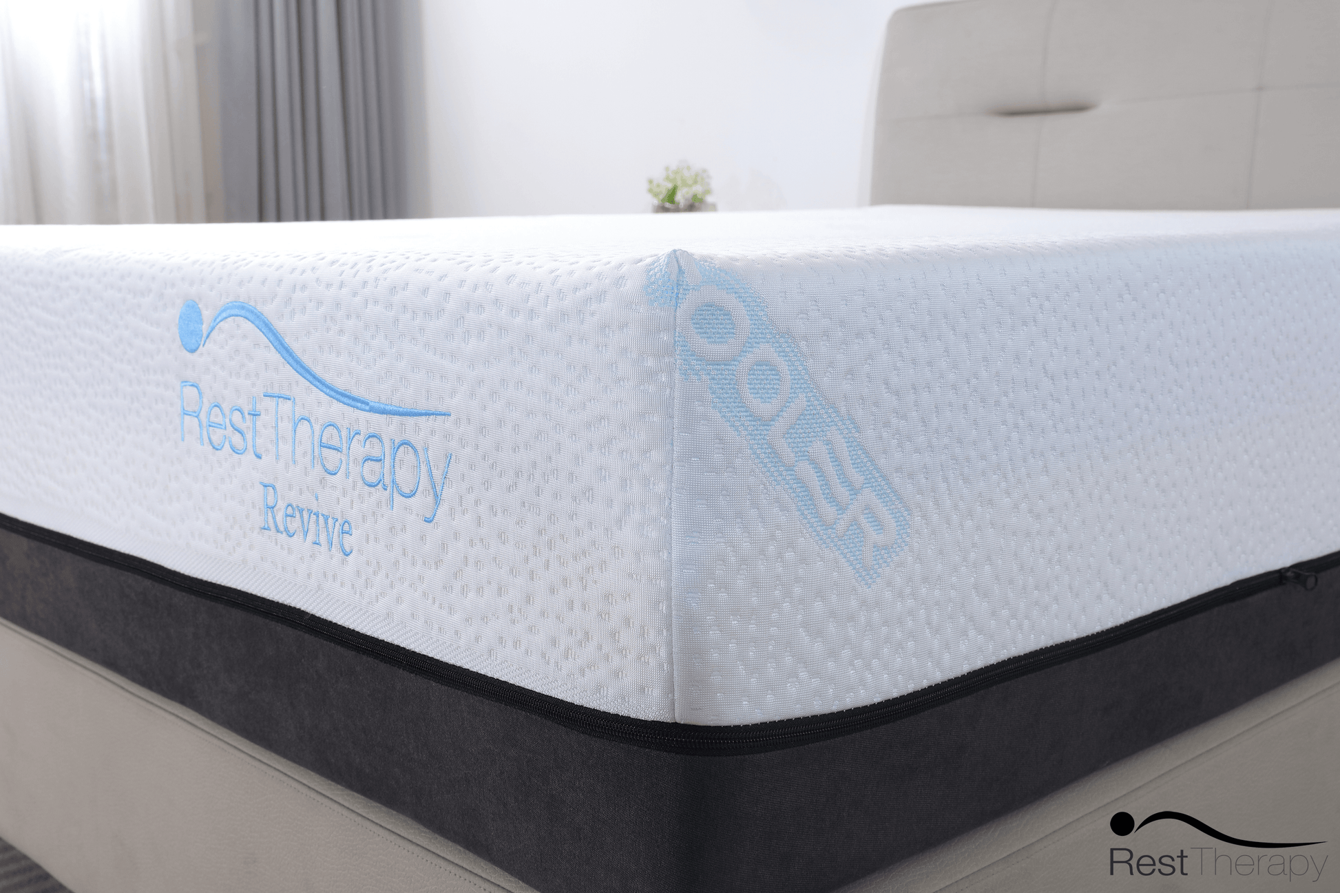 Rest Therapy Mattress 12 Inch Revive Ice Silk Cool Gel Memory Foam Mattress - Available in 4 Sizes