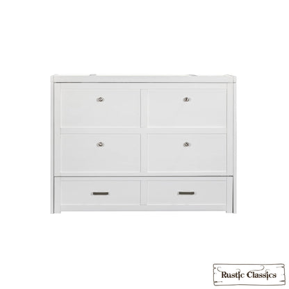 Stow Full Size Murphy Bed Cabinet with Gel Memory Foam Mattress - Available in 4 Colours