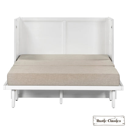 Stow Full Size Murphy Bed Cabinet with Gel Memory Foam Mattress - Available in 4 Colours