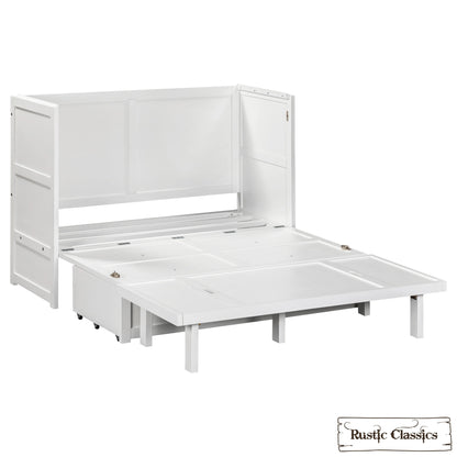 Stow Full Size Murphy Bed Cabinet with Gel Memory Foam Mattress - Available in 4 Colours