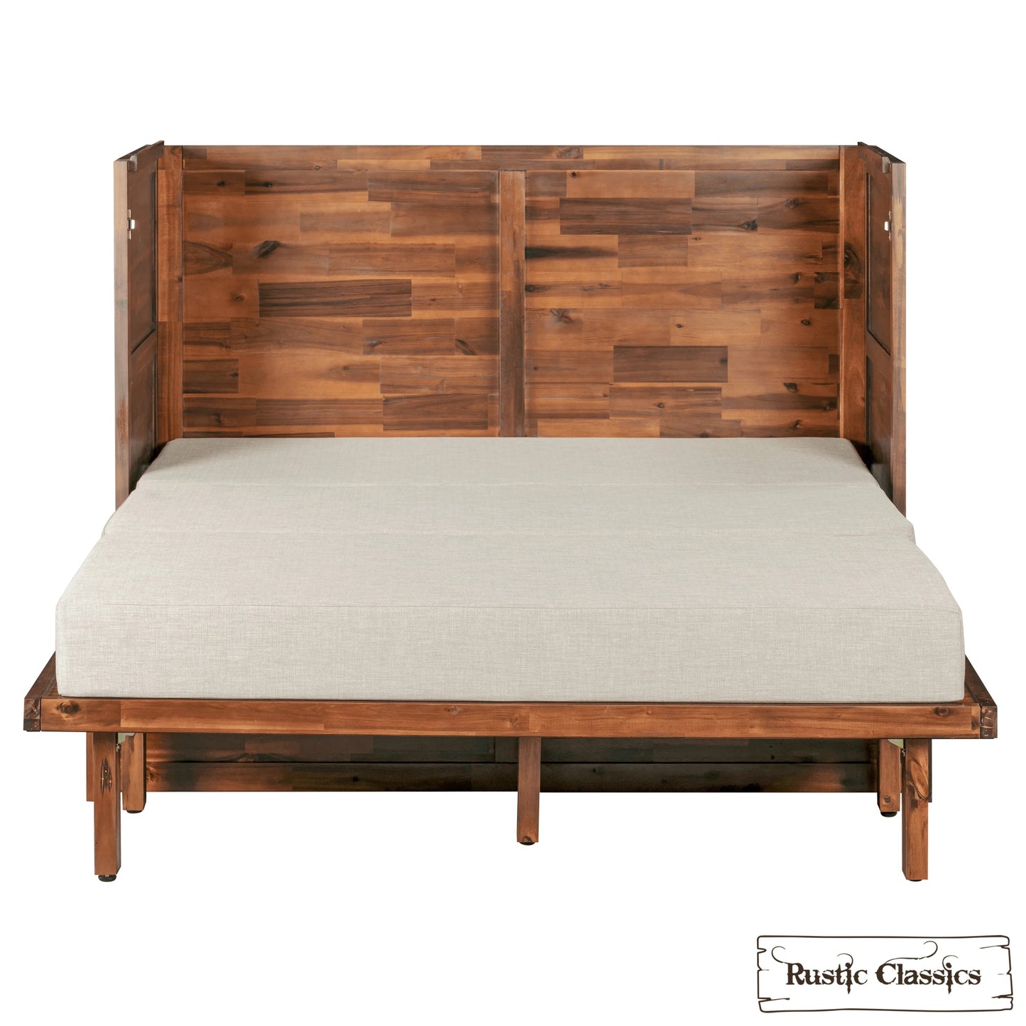 Stow Full Size Murphy Bed Cabinet with Gel Memory Foam Mattress - Available in 4 Colours