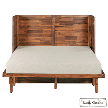 Stow Full Size Murphy Bed Cabinet with Gel Memory Foam Mattress - Available in 4 Colours