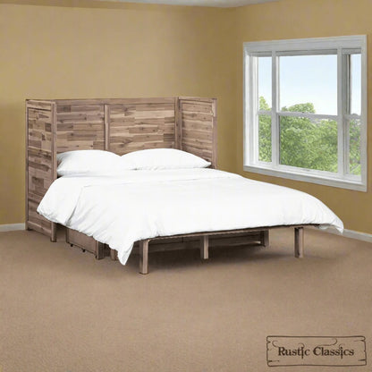 Stow Full Size Murphy Bed Cabinet with Gel Memory Foam Mattress - Available in 4 Colours