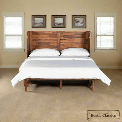 Stow Full Size Murphy Bed Cabinet with Gel Memory Foam Mattress - Available in 4 Colours