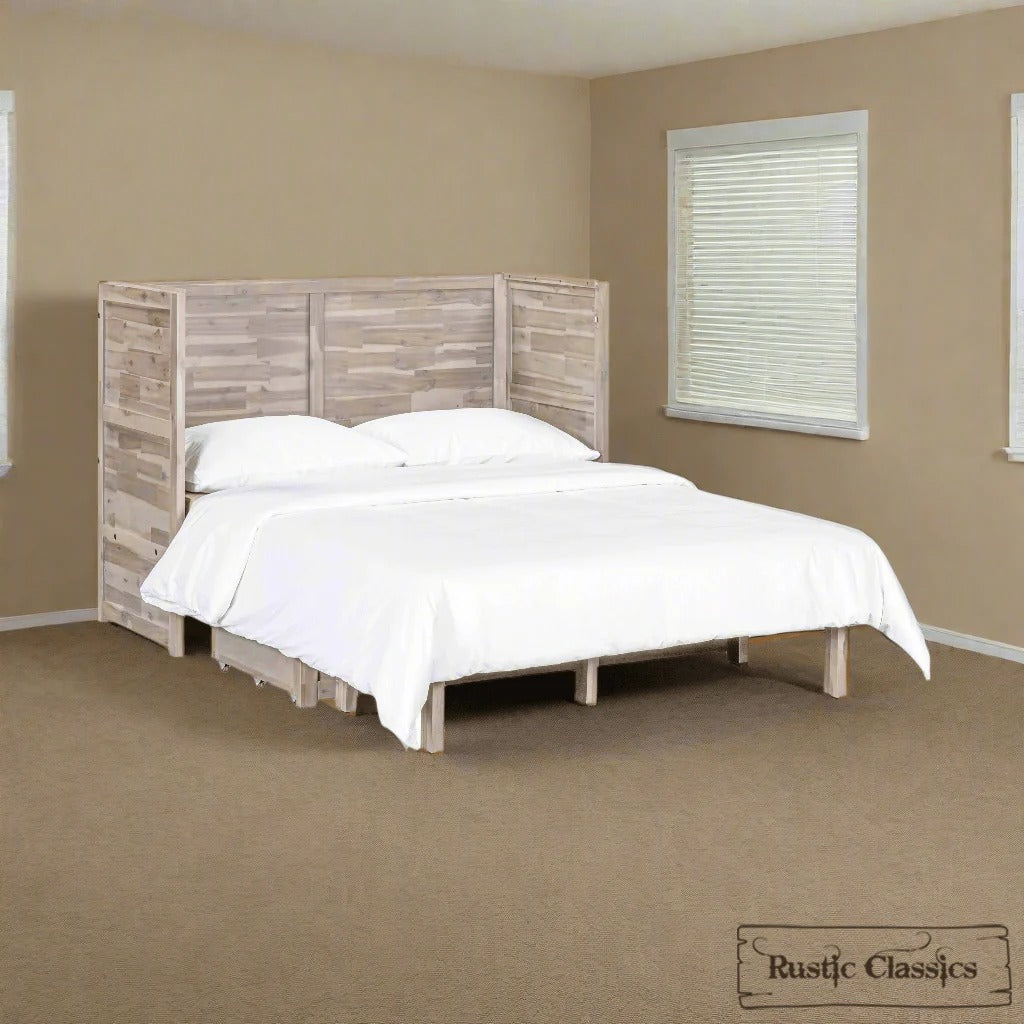 Stow Full Size Murphy Bed Cabinet with Gel Memory Foam Mattress - Available in 4 Colours