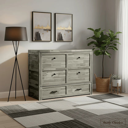Stow Full Size Murphy Bed Cabinet with Gel Memory Foam Mattress - Available in 4 Colours