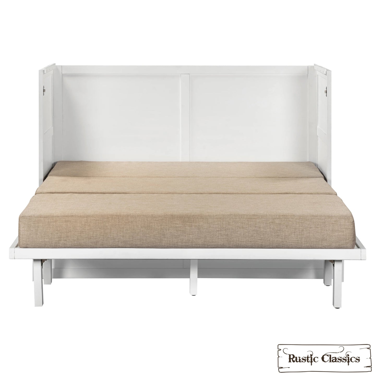 Stow Queen Size Murphy Bed Cabinet with Gel Memory Foam Mattress - Available in 4 Colours