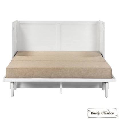 Stow Queen Size Murphy Bed Cabinet with Gel Memory Foam Mattress - Available in 4 Colours