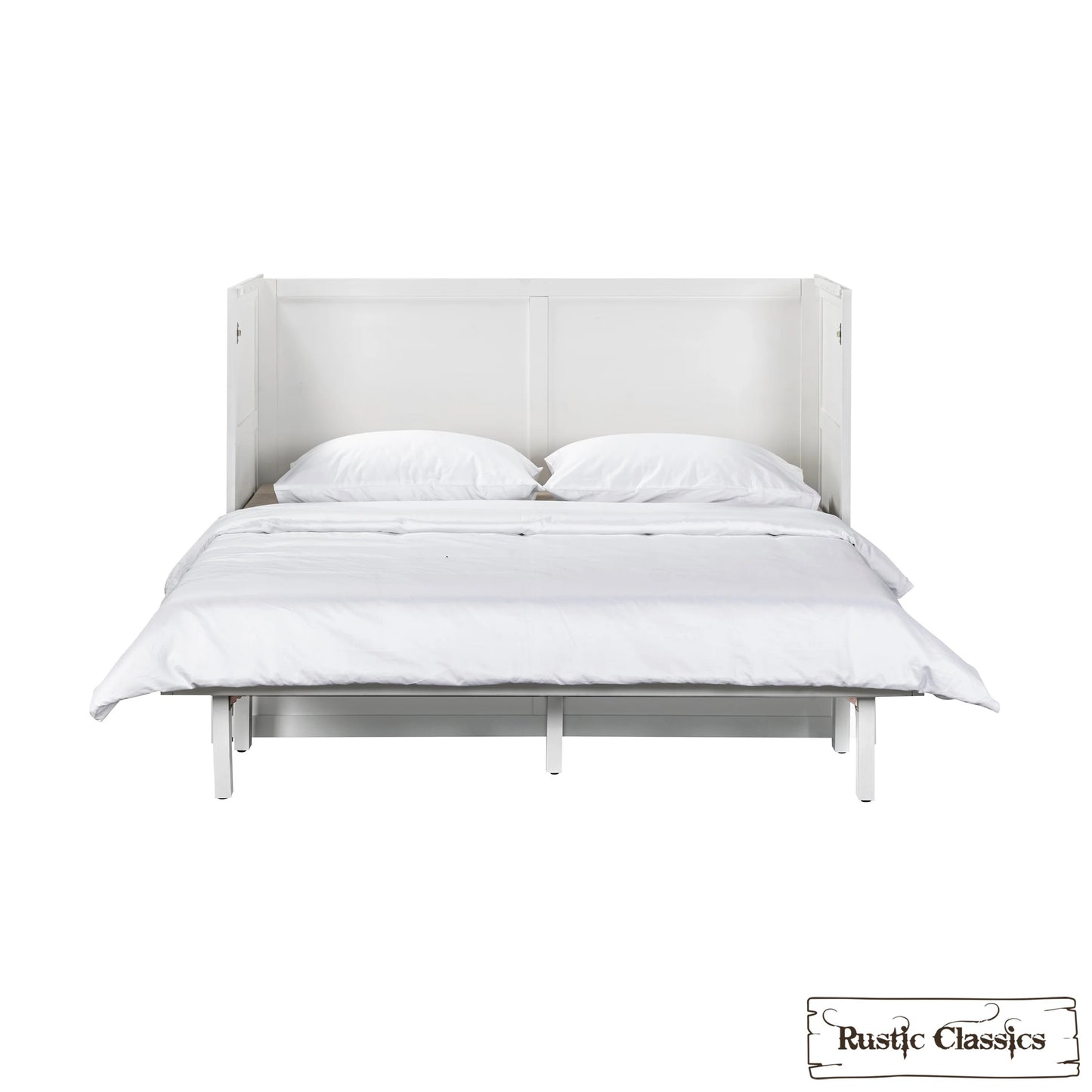Stow Queen Size Murphy Bed Cabinet with Gel Memory Foam Mattress - Available in 4 Colours