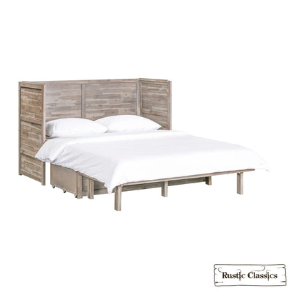 Stow Queen Size Murphy Bed Cabinet with Gel Memory Foam Mattress - Available in 4 Colours