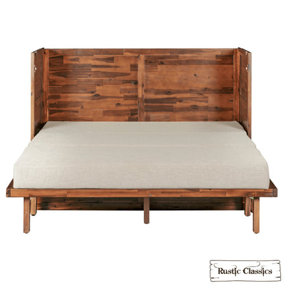 Stow Queen Size Murphy Bed Cabinet with Gel Memory Foam Mattress - Available in 4 Colours