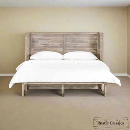 Stow Queen Size Murphy Bed Cabinet with Gel Memory Foam Mattress - Available in 4 Colours