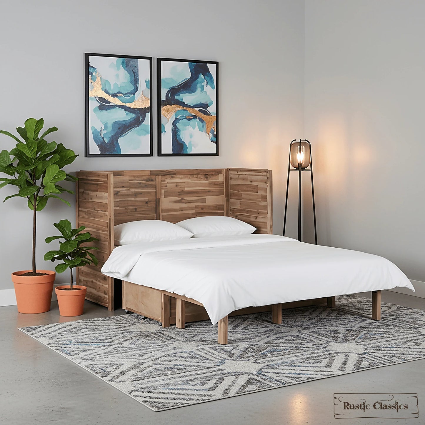 Stow Queen Size Murphy Bed Cabinet Only - No Mattress - Available in 4 Colours