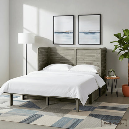 Stow Queen Size Murphy Bed Cabinet with Gel Memory Foam Mattress - Available in 4 Colours