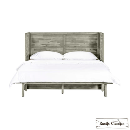 Stow Queen Size Murphy Bed Cabinet with Gel Memory Foam Mattress - Available in 4 Colours