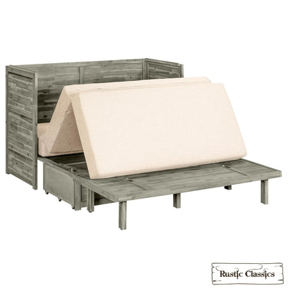 Stow Queen Size Murphy Bed Cabinet with Gel Memory Foam Mattress - Available in 4 Colours