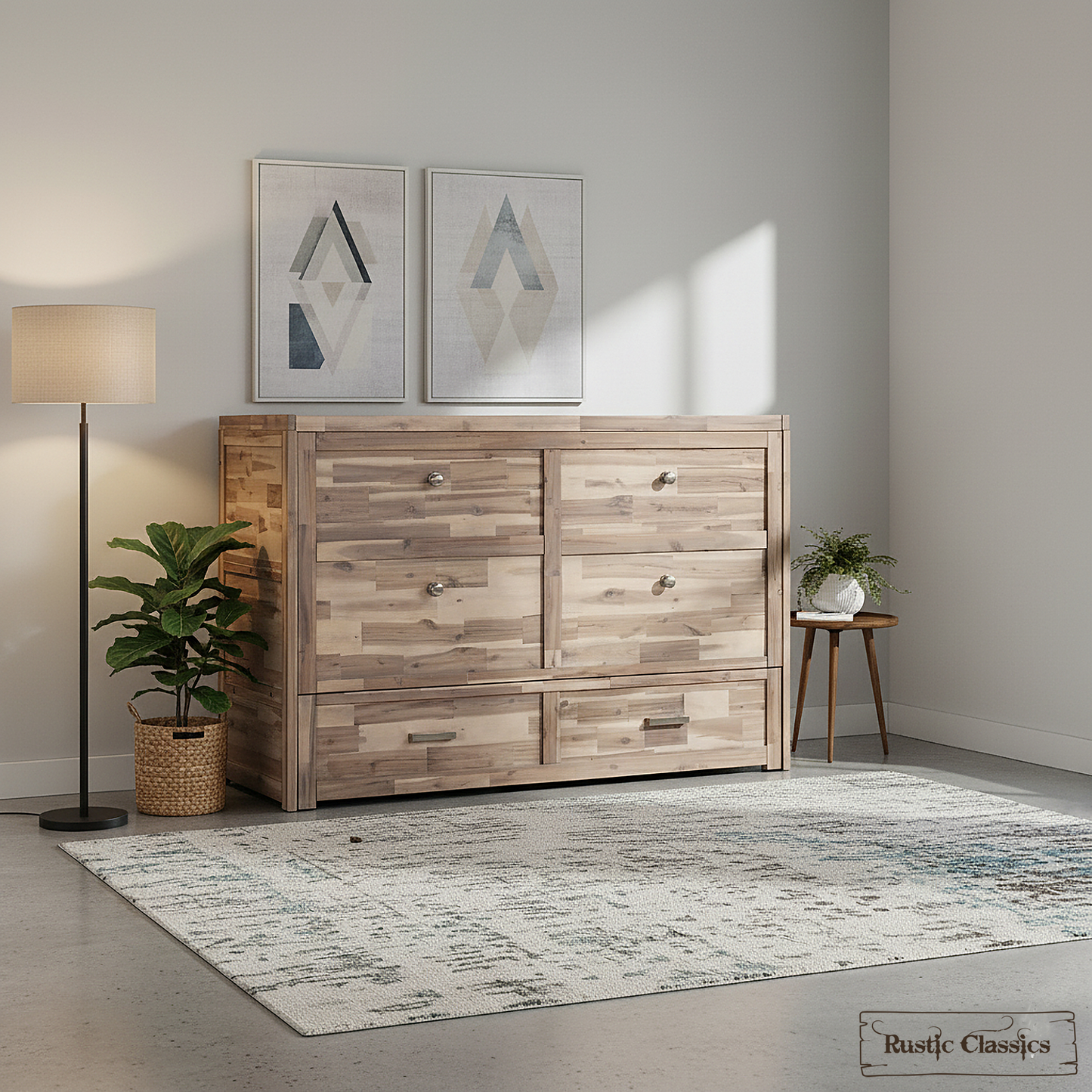 Stow Full Size Murphy Bed Cabinet with Gel Memory Foam Mattress - Available in 4 Colours